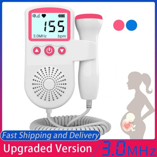 Monitor Fetal Doppler per la Frequenza Cardiaca del Feto - Rilevatore di Suoni del Cuore del Bambino