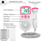 Monitor Fetal Doppler per la Frequenza Cardiaca del Feto - Rilevatore di Suoni del Cuore del Bambino