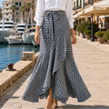 Veluna – Gonna Maxi Asimmetrica con Volant per Donne