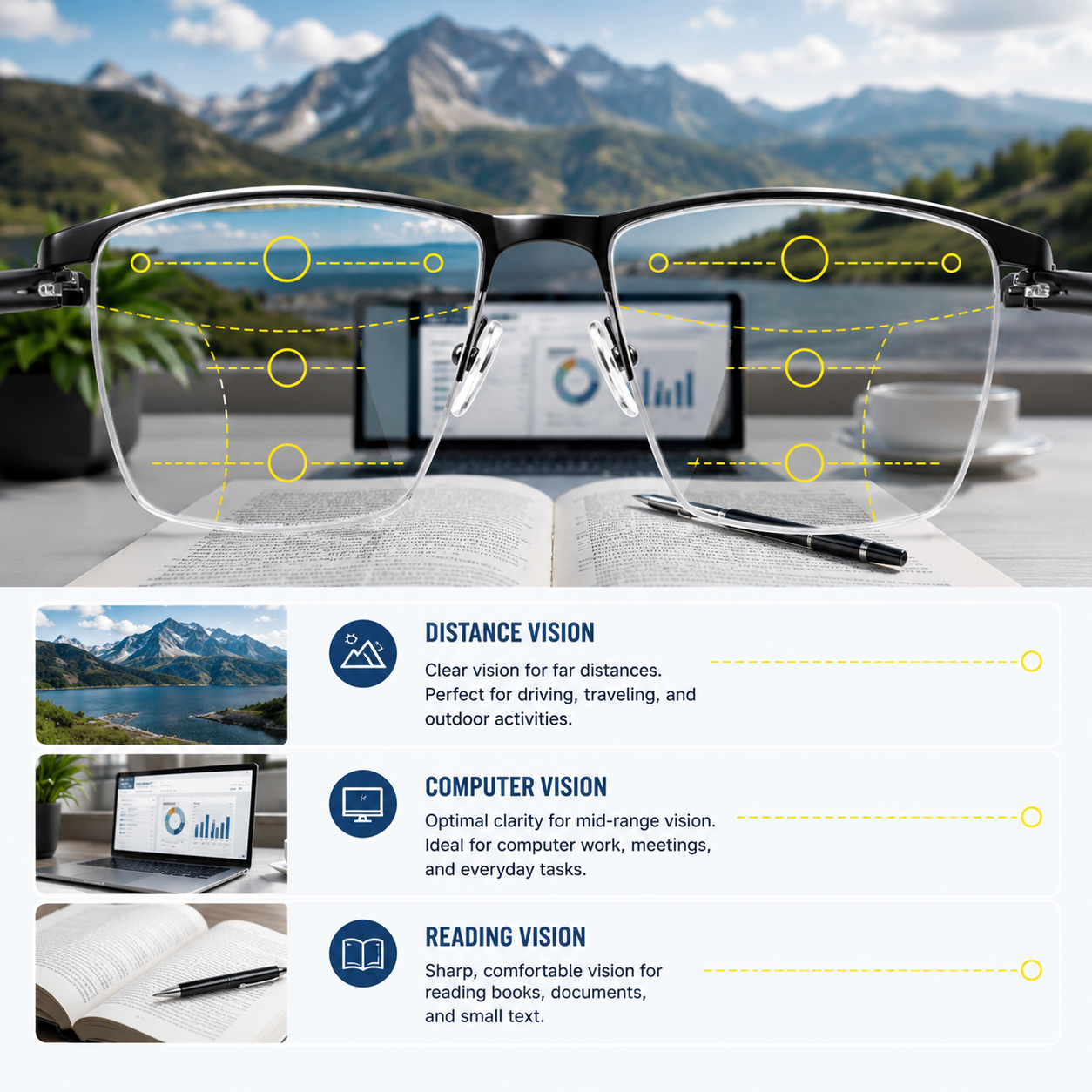 OPTIVISTA – Occhiali per una Visione Chiara a Tutte le Distanze