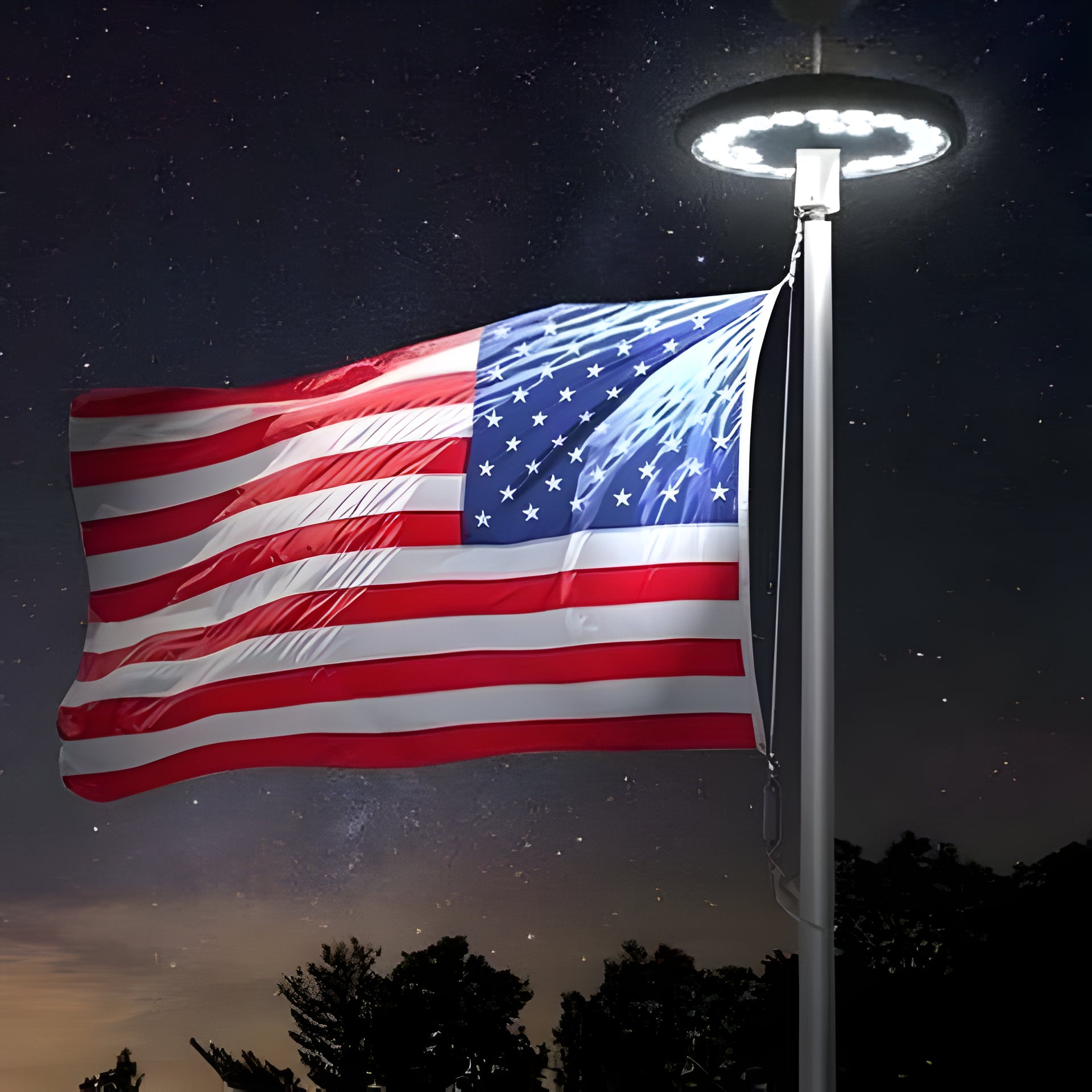 Luci per Aste di Bandiera a Energia Solare - Luci per Aste di Bandiera che Durano Tutta la Notte - LED