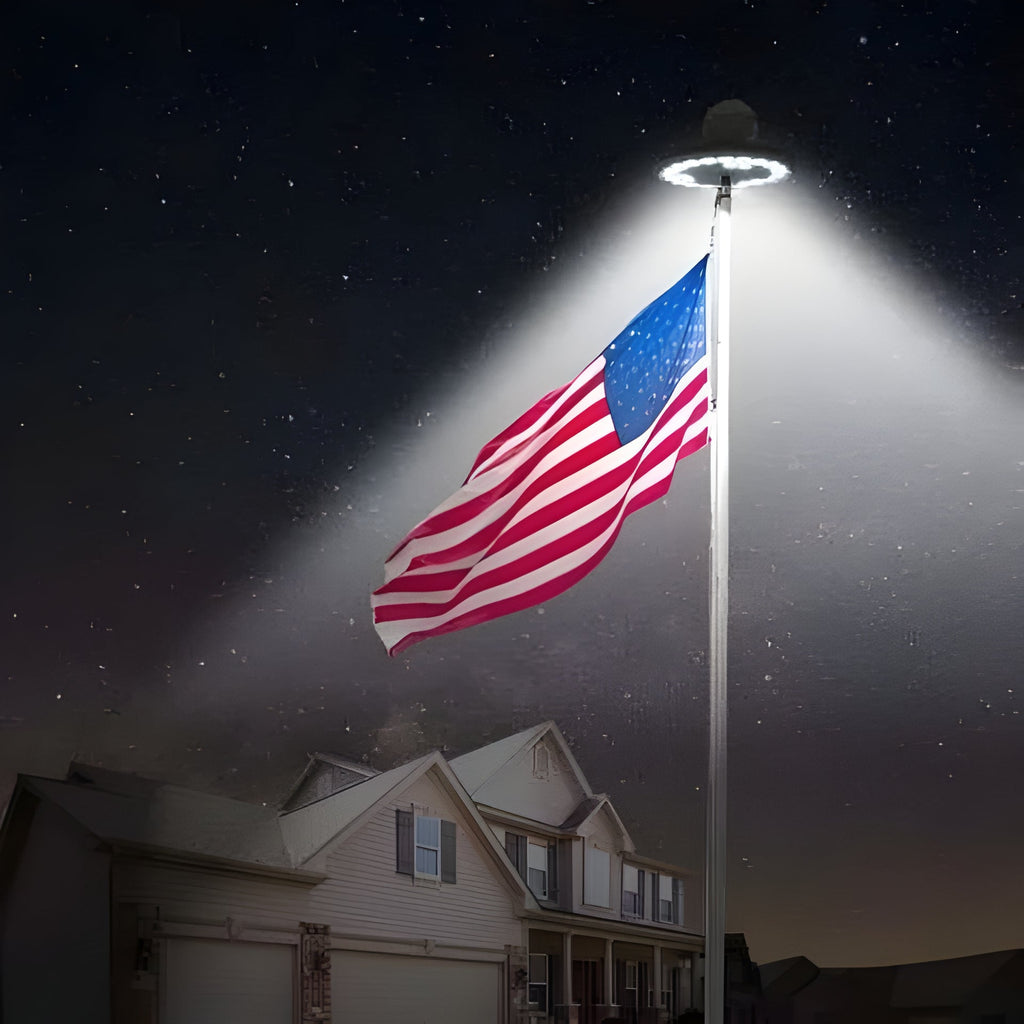 Luci per Aste di Bandiera a Energia Solare - Luci per Aste di Bandiera che Durano Tutta la Notte - LED