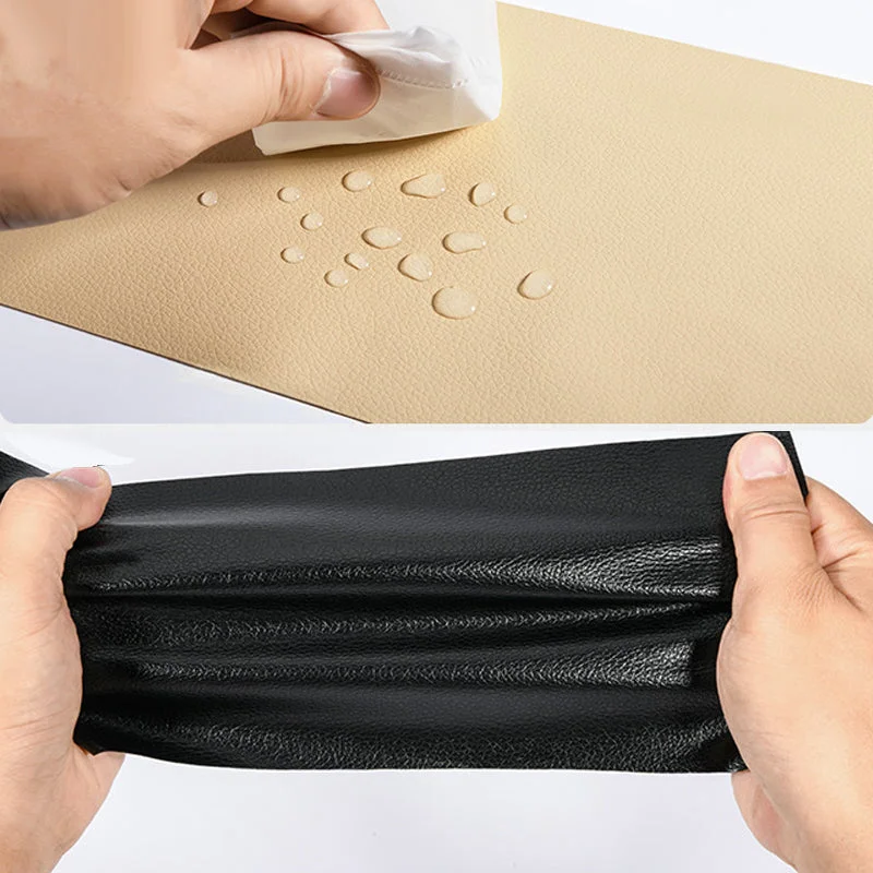 Pezza di Riparazione per Divano in Pelle Autoadesiva Tagliabile (19,7 x 53,9 pollici)