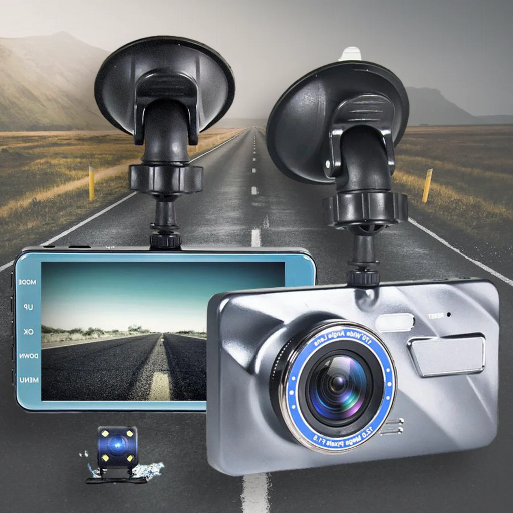 Telecamera Dash Cam Wireless Anteriore e Posteriore per Auto con Visione Notturna