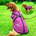 Giacca Invernale Impermeabile per Cani - Foderata in Sherpa-Fleece - Imbracatura Integrata