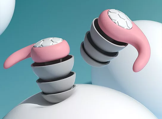 Tappi per le Orecchie in Silicone con Cancelletto di Rumore per Dormire