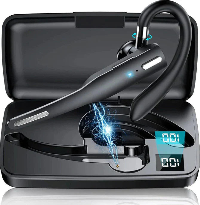 Cuffie/Earpiece Wireless Bluetooth 5.1 con Doppio Microfono per Camionisti con Cancellazione del Rumore