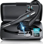 Cuffie/Earpiece Wireless Bluetooth 5.1 con Doppio Microfono per Camionisti con Cancellazione del Rumore