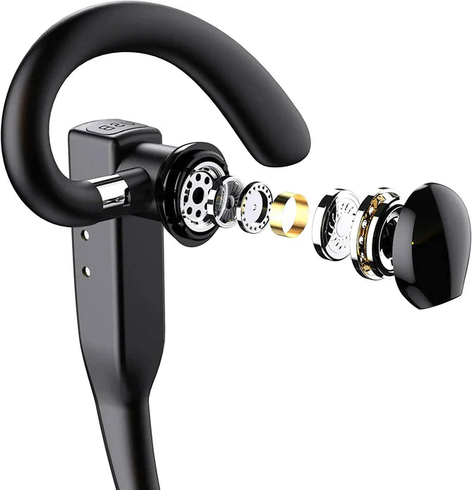 Cuffie/Earpiece Wireless Bluetooth 5.1 con Doppio Microfono per Camionisti con Cancellazione del Rumore