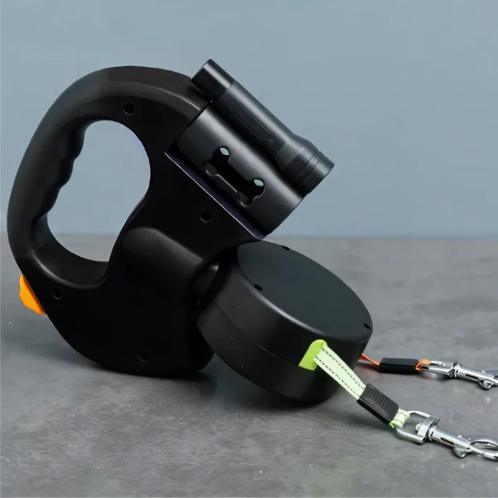 Guinzaglio Doppio per Cani - Senza Grovigli - Luce LED & Rotazione a 360°