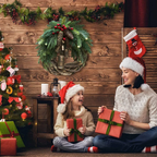 Corona di Natale in Stile Rustico, Corona Boho, Corona Festiva