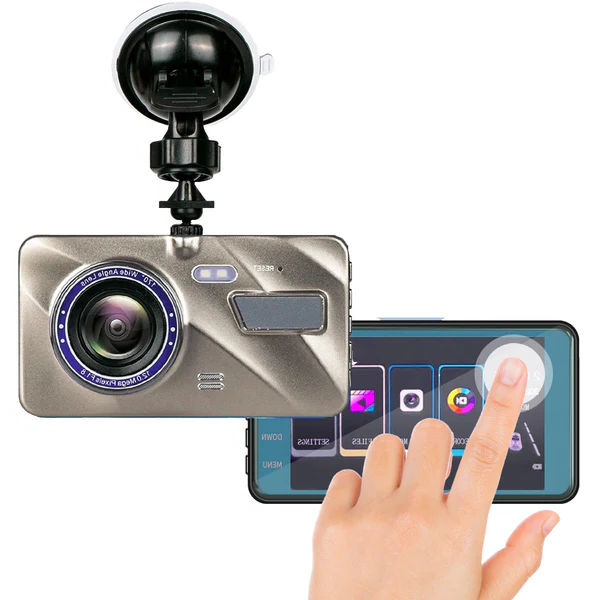Telecamera Dash Cam Wireless Anteriore e Posteriore per Auto con Visione Notturna