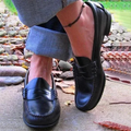 Mocassini Vintage Donna Slip On Basso Tacco in PU Pelle