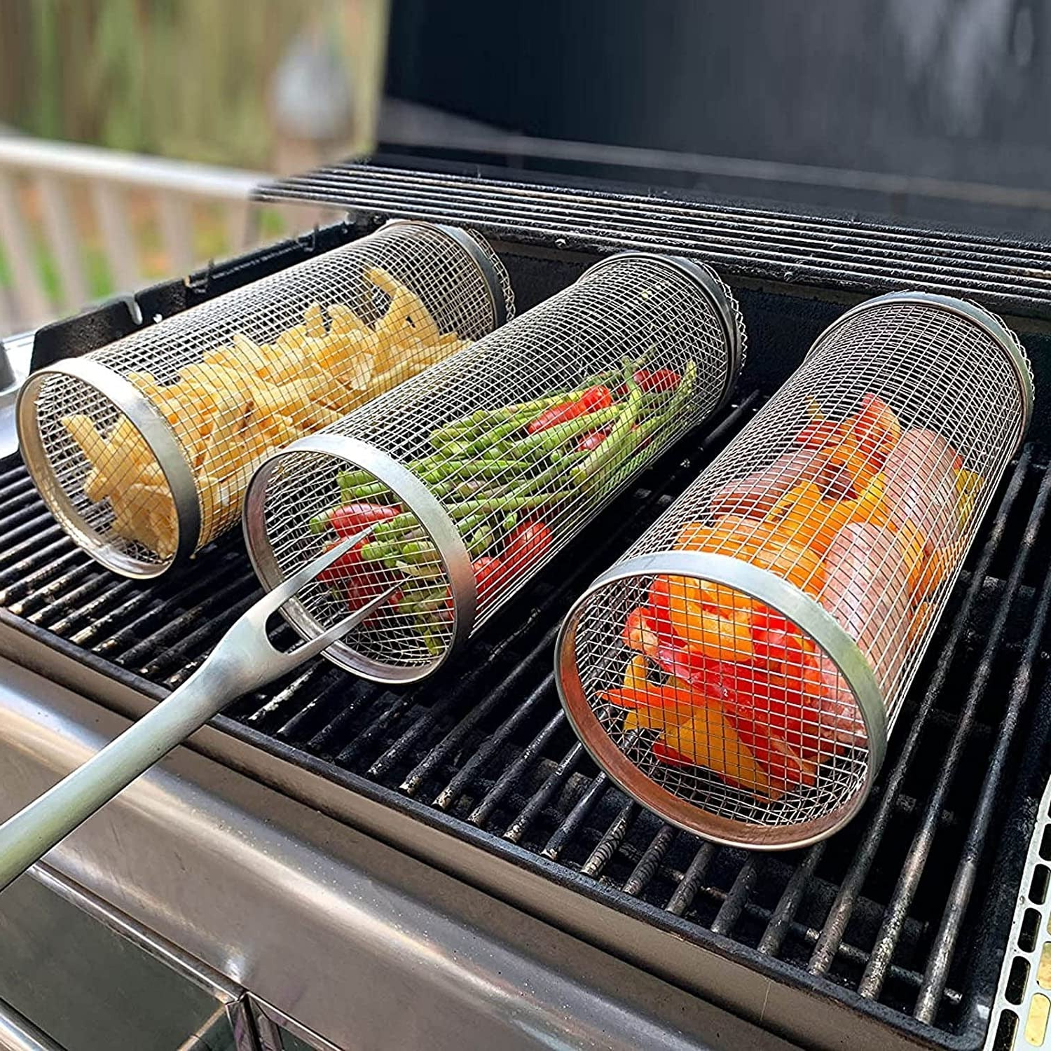 Cestello per Barbecue in Acciaio Inossidabile