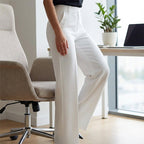Elara – Pantaloni da completo a gamba larga con vita alta per donna
