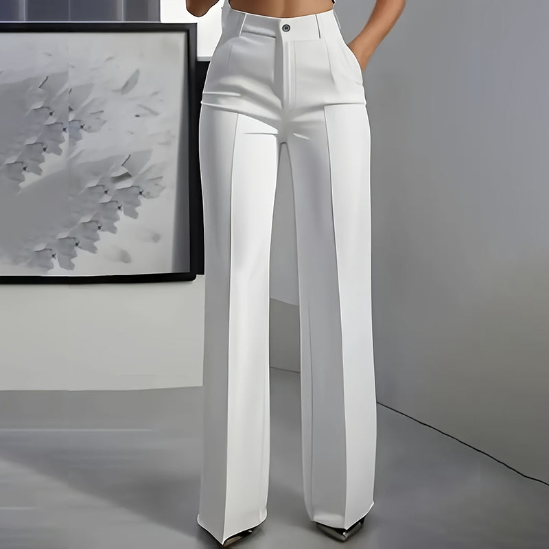 Elara – Pantaloni da completo a gamba larga con vita alta per donna