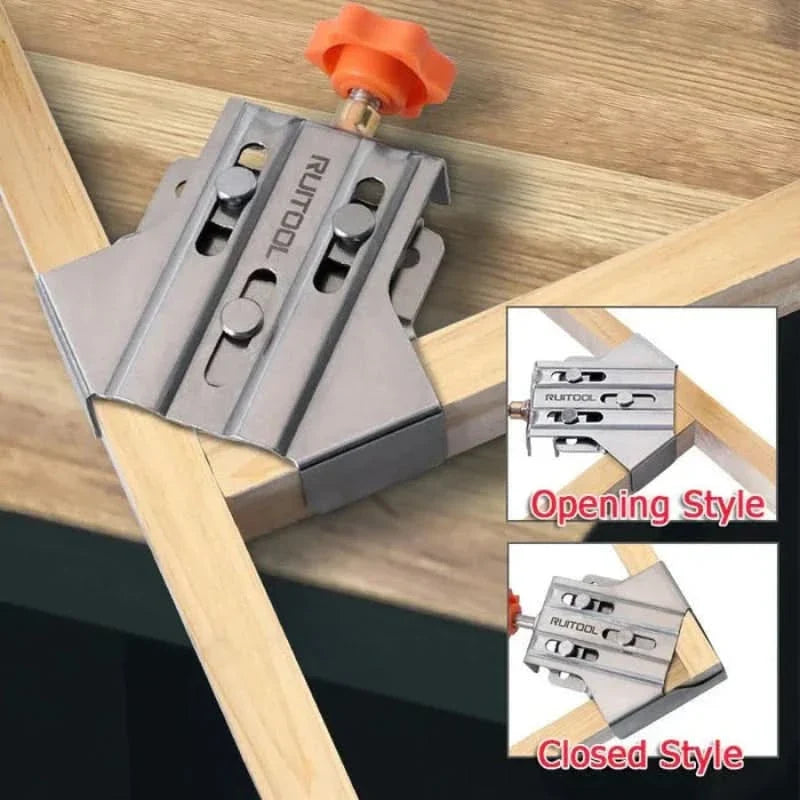 Morsa ad angolo 90° per giunti in legno precisi