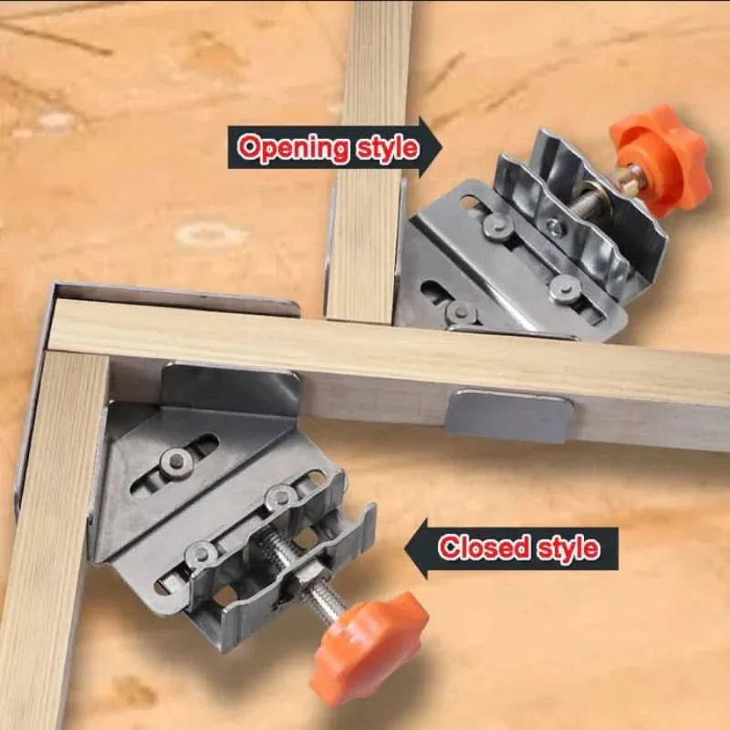 Morsa ad angolo 90° per giunti in legno precisi