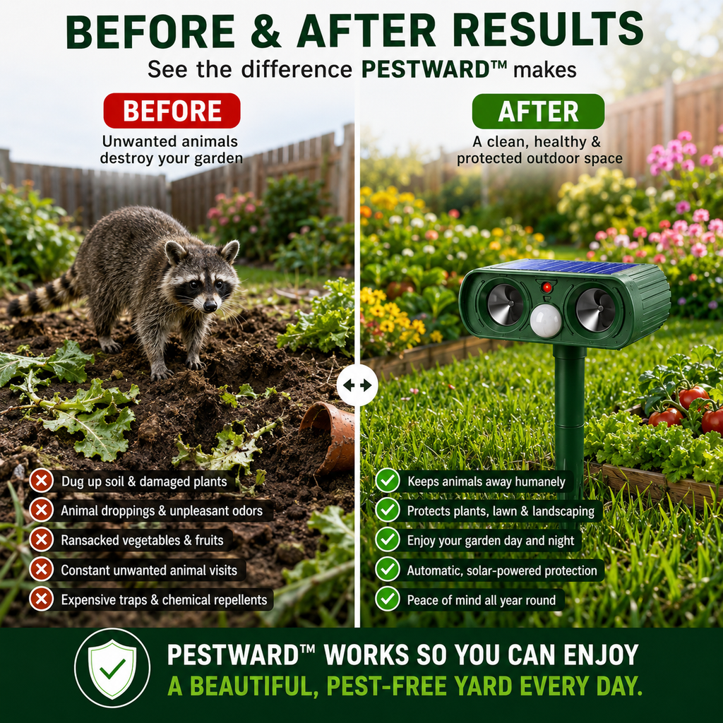 PESTWARD – Dispositivo a Energia Solare per la Deterrenza Umana degli Animali in Giardino