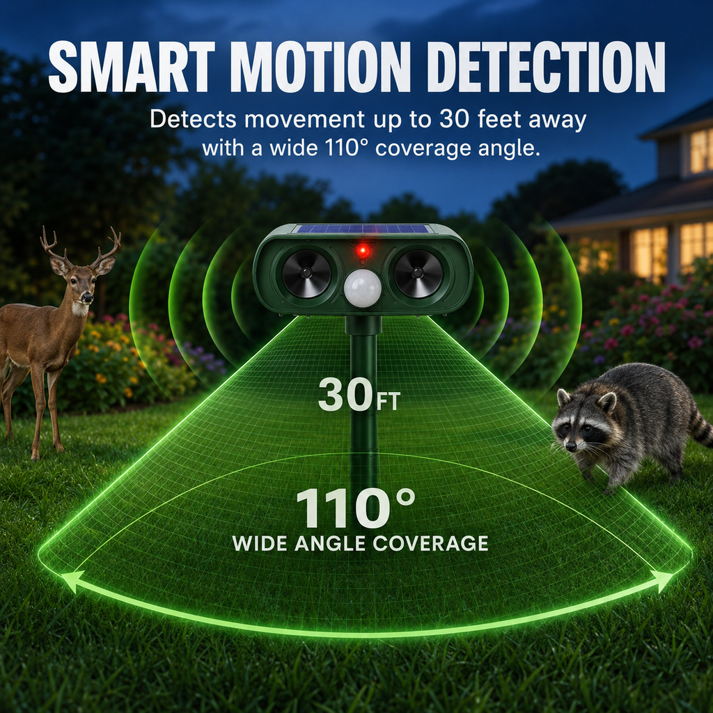 PESTWARD – Dispositivo a Energia Solare per la Deterrenza Umana degli Animali in Giardino