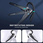 Cuffie/Earpiece Wireless Bluetooth 5.1 con Doppio Microfono per Camionisti con Cancellazione del Rumore