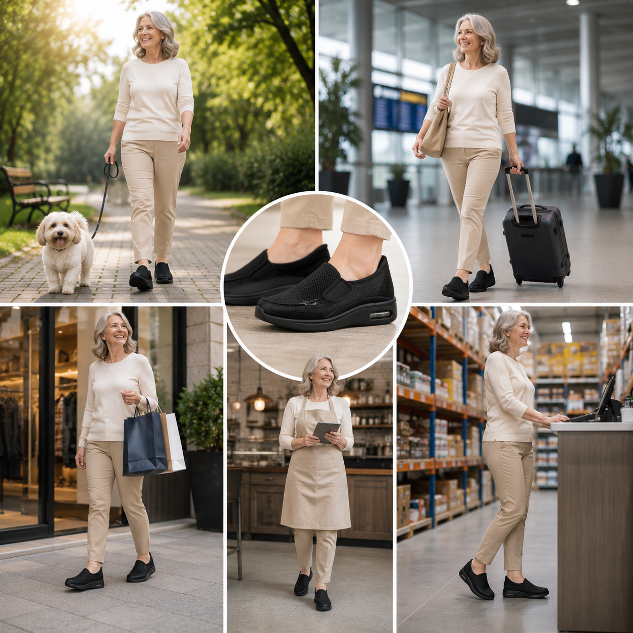 SOFTWALK - Scarpe a calzata ampia e imbottita progettate per piedi sensibili e gonfi