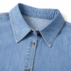 Soléa – Abito Camicia da Donna con Tasche, Midi A-Line