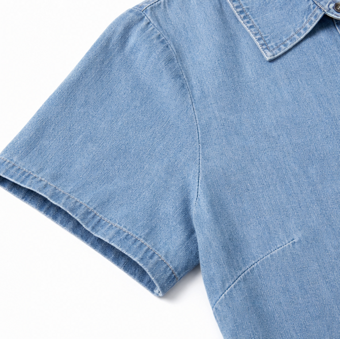 Soléa – Abito Camicia da Donna con Tasche, Midi A-Line