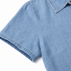 Soléa – Abito Camicia da Donna con Tasche, Midi A-Line