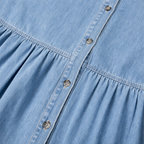 Soléa – Abito Camicia da Donna con Tasche, Midi A-Line
