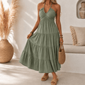 Solenne – Abito Maxi Flowy con Scollo Halter per Donna