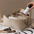 BellaPack Pochette per trucco con grande apertura | Impermeabile & Scomparti Regolabili | 26x11x15 cm | Per viaggi & vita quotidiana