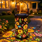 Bloomara – Lanterna Solare a Forma di Girasole con Motivi di Luce Colorati