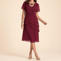 Velara – Abito midi elegante con volant da donna