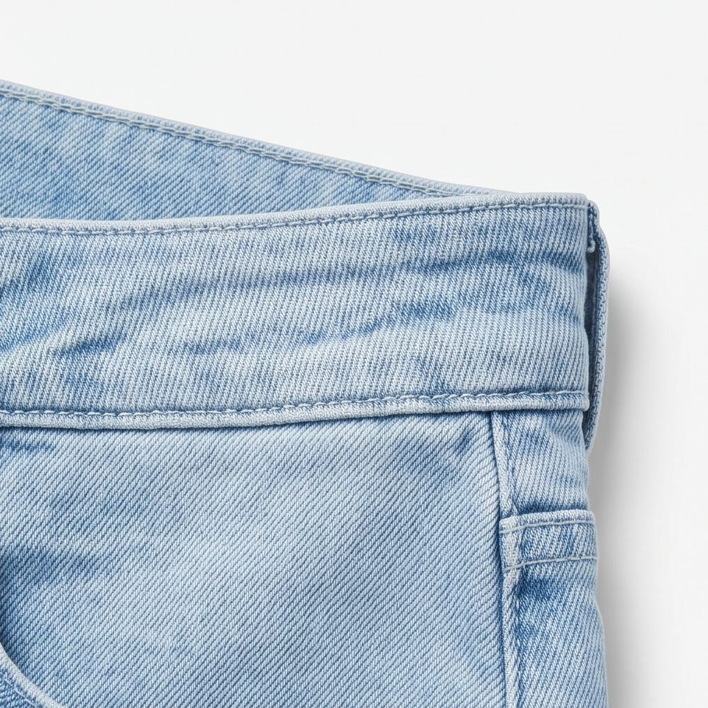 Veluna – Jeans a gamba larga cropped con vita alta per donna