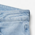 Veluna – Jeans a gamba larga cropped con vita alta per donna