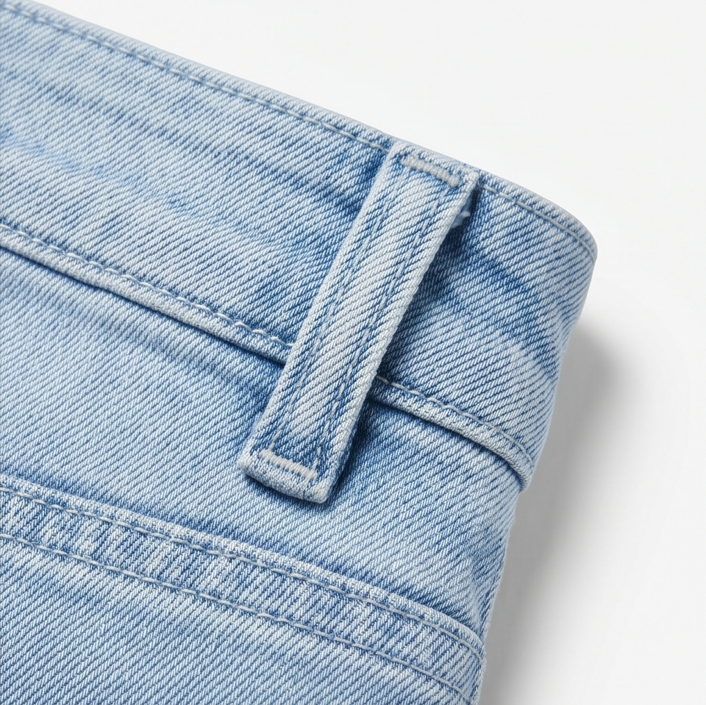 Veluna – Jeans a gamba larga cropped con vita alta per donna