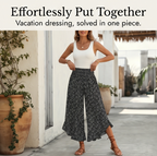 Velura – Pantaloni a Righe con Vita Alta e Volant