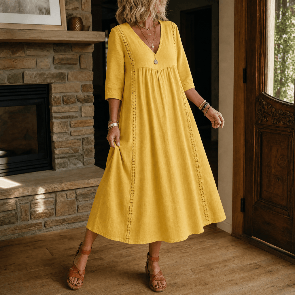 Virella – Abito Midi Relaxed da Donna con Tasche